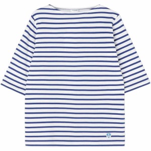オーシバル ORCIVAL レディース Ｔシャツ ボートネック5分袖Tシャツ ホワイト×ロイヤル #OR-C0136 BFJ WHITE×ROYAL 正規品 5分袖T