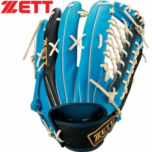 ゼット ZETT 軟式グラブ 外野手用 プロステイタス スペシャルカラー 左投用 サックス×ネイビー BRGB32347 4129 軟式野球 グローブ 一般