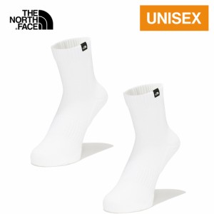 ザ・ノース・フェイス ノースフェイス メンズ レディース 靴下 TNF オーガニック 2P ソックス ホワイト NN82314 W TNF Organic 2P Socks