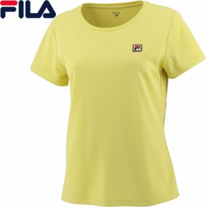 フィラ FILA レディース ゲームシャツ イエロー VL2591 18 2023春夏モデル 半袖 Tシャツ トップス クルーネック ゲームウェア テニス