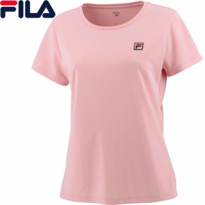 フィラ FILA レディース ゲームシャツ ピンク VL2591 19 2023春夏モデル 半袖 Tシャツ トップス クルーネック ゲームウェア テニス