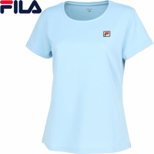 フィラ FILA レディース ゲームシャツ マリンブルー VL2591 29 2023春夏モデル 半袖 Tシャツ トップス クルーネック ゲームウェア