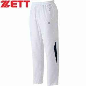 ゼット ZETT メンズ レディース 野球ウェア 練習用パンツ アウターウェア ウィンドブレーカーパンツ ホワイト×ネイビー BOW332P 1129