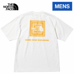 ザ・ノース・フェイス ノースフェイス メンズ Tシャツ ショートスリーブバンダナスクエアロゴティー ホワイト NT32349 W S/S Bandana