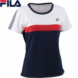 フィラ FILA レディース ゲームシャツ ホワイト VL7506 01 半袖Tシャツ スポーツウェア テニスウェア トップス