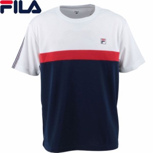フィラ FILA メンズ ゲームシャツ ホワイト VM7015 01 半袖Tシャツ スポーツウェア テニスウェア トップス