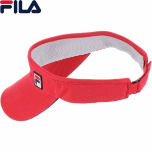 フィラ FILA メンズ サンバイザー フィラレッド VM9756 11 帽子 無地 スポーツウェア テニスウェア 小物 アクセサリ