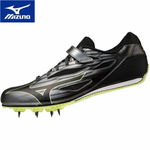 ミズノ MIZUNO メンズ レディース 陸上 スパイク エックススピリット WIDE グレー×ブラック×ライム U1GA2225 38 X SPIRIT WIDE