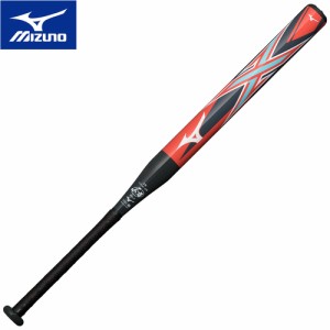 ミズノ MIZUNO ソフトボール用X FRP製 80cm 平均580g 1、2号 ゴムボール用 オレンジ×ネイビー 1CJFS62380 5414 ソフトボール用 バット