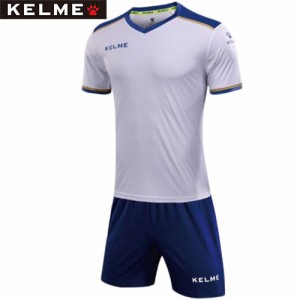 ケルメ KELME キッズ サッカー ウェア シャツ ＆ パンツ セット ホワイト×ロイヤルブルー 3873001 104 フットサル ハンドボール