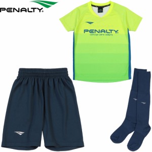 ペナルティ PENALTY キッズ サッカー ウェア ジュニアプラクティスセット 3点セット フラッシュイエロー PUS3312J 65 サッカーウェア