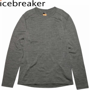 アイスブレーカー icebreaker メンズ 長袖Tシャツ 200 オアシス ロングスリーブ クルー グリッドストーンヘザー IX20220 GR M 200 OASIS