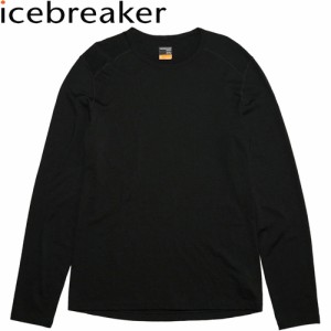 アイスブレーカー icebreaker メンズ 長袖Tシャツ 200 オアシス ロングスリーブ クルー ブラック IX20220 K M 200 OASIS LS CREWE