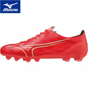 ミズノ MIZUNO メンズ レディース サッカー スパイク ミズノアルファ ELITE コーラル×ホワイト×ボルト P1GA2362 64 サッカースパイク