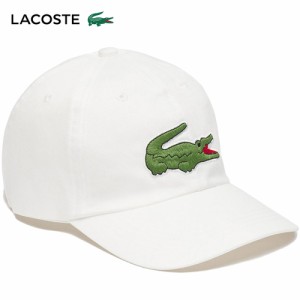 ラコステ LACOSTE メンズ ビッグクロック6パネルキャップ ホワイト RK1231J-99 004 帽子 日よけ 日除け 紫外線防止 アクセサリ