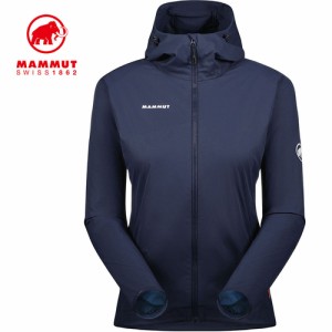 マムート MAMMUT レディース グラナイト ソフトシェル フーデットジャケット アジアンフィット マリン/ホワイト 1011-00332 5899