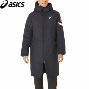 アシックス asics メンズ A-I-M 中綿ロングコート ブラック×ブリリアントホワイト 2031E277 001 2023秋冬モデル スポーツウェア