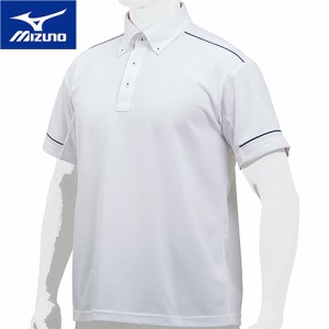 ミズノ MIZUNO メンズ レディース ポロシャツ  ホワイト 12JC7H11 01 野球 ウェア 移動着 監督 コーチ