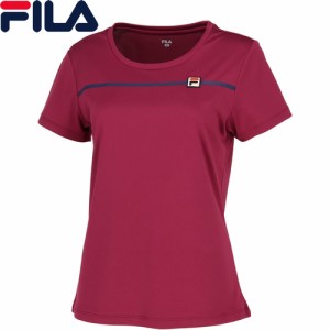 フィラ FILA レディース ゲームシャツ ワイン VL2705 14 半袖Tシャツ ベーシック トップス 吸水 速乾 UVカット スポーツウェア テニス