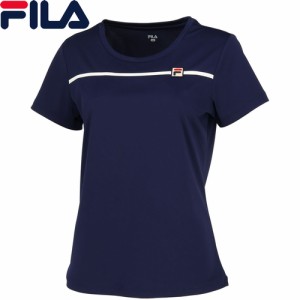 フィラ FILA レディース ゲームシャツ フィラネイビー VL2705 20 半袖Tシャツ ベーシック トップス 吸水 速乾 UVカット スポーツウェア