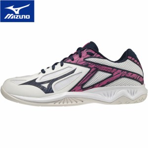 ミズノ MIZUNO メンズ レディース バレーボールシューズ サンダーブレード 3 ホワイト×ネイビー×ピンク V1GA2170 14 THUNDER BLADE 3