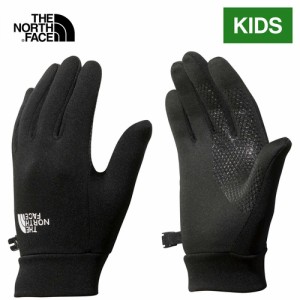 ザ・ノース・フェイス ノースフェイス キッズ 手袋 イーチップグローブ ブラック NNJ62201 K Kids’ Etip Glove 秋冬モデル 子供 黒