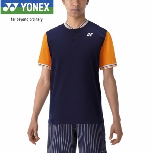 ヨネックス YONEX メンズ レディース ユニゲームシャツ フィットスタイル ネイビーブルー 10499 019 テニスウェア 半袖シャツ 試合