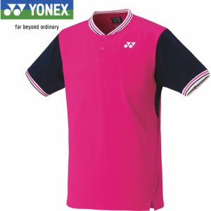 ヨネックス YONEX メンズ レディース ユニゲームシャツ フィットスタイル ローズピンク 10499 123 テニスウェア 半袖シャツ 試合