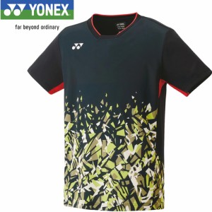 ヨネックス YONEX メンズ メンズゲームシャツ フィットスタイル ブラック 10519 007 テニスウェア 半袖シャツ 試合 ユニフォームシャツ