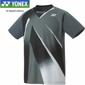 ヨネックス YONEX メンズ レディース ユニゲームシャツ フィットスタイル ブラック 10537 007 テニスウェア 半袖シャツ 試合