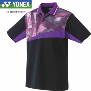 ヨネックス YONEX メンズ レディース ユニゲームシャツ ブラック 10538 007 テニスウェア 半袖シャツ 試合 ユニフォームシャツ