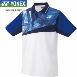 ヨネックス YONEX メンズ レディース ユニゲームシャツ ホワイト 10538 011 テニスウェア 半袖シャツ 試合 ユニフォームシャツ