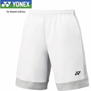 ヨネックス YONEX メンズ レディース ユニハーフパンツ ホワイト 15144 011 テニスウェア バドミントン 半ズボン トレーニング スポーツ