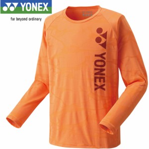 ヨネックス YONEX メンズ レディース ユニロングスリーブTシャツ ライトオレンジ 16657 222 テニスウェア バドミントン