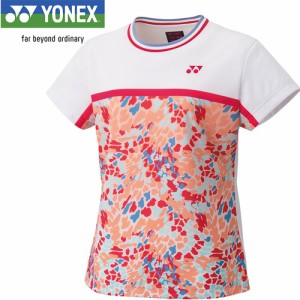 ヨネックス YONEX レディース ウィメンズゲームシャツ ホワイト 20734 011 テニスウェア 半袖シャツ 試合 ユニフォームシャツ