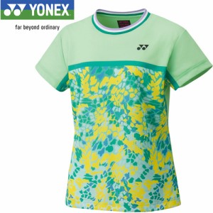 ヨネックス YONEX レディース ウィメンズゲームシャツ パステルグリーン 20734 776 テニスウェア 半袖シャツ 試合 ユニフォームシャツ