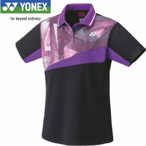 ヨネックス YONEX レディース ウィメンズゲームシャツ ブラック 20737 007 テニスウェア 半袖シャツ 試合 ユニフォームシャツ