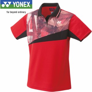 ヨネックス YONEX レディース ウィメンズゲームシャツ サンセットレッド 20737 496 テニスウェア 半袖シャツ 試合 ユニフォームシャツ
