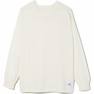 ニュートラルワークス NEUTRALWORKS． メンズ レディース 長袖Tシャツ ドラウジー ホールガーメントロングスリーブクルー オフホワイト