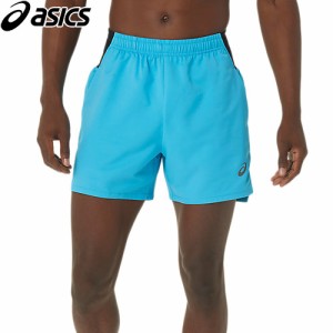 アシックス asics メンズ ランニングマルチポケット5インチパンツ アイランドブルー 2011C642 402 ショートパンツ スポーツ