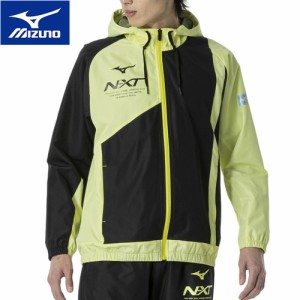 ミズノ MIZUNO メンズ レディース N-XT ウィンドブレーカージャケット ルミナリーグリーン×ブラック 32JEA745 42 ジャケット トップス