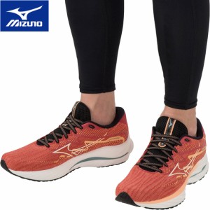 ミズノ MIZUNO メンズ ランニングシューズ ウエーブライダー27 レッド×ホワイト×オレンジ J1GC2303 07 WAVE RIDER 27 2023秋冬モデル