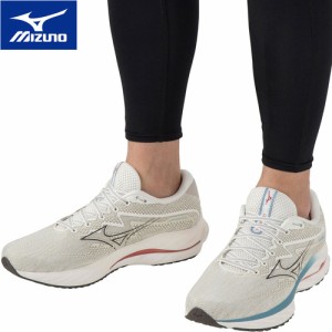 ミズノ MIZUNO メンズ ランニングシューズ ウエーブライダー27 SW オフホワイト×ブラック×グリーン J1GC2304 06 WAVE RIDER 27 SW