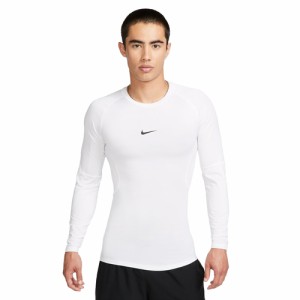 ナイキ NIKE メンズ トレーニングウェア シャツ DF L/S タイト トップ ホワイト/ブラック FB7920 100 長袖シャツ ロングスリーブ