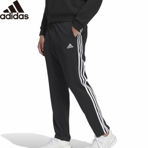 アディダス adidas メンズ トレーニングウェア ロングパンツ スリーストライプス ダブルニット トラックパンツ ブラック/ホワイト BXF59