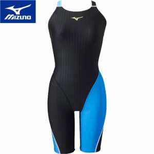 ミズノ MIZUNO レディース 競泳水着 競泳用 ハーフスーツ マスターズバック ブラック×ライトブルー N2MG2740 92 FINA承認 女性用