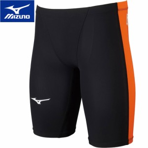 ミズノ MIZUNO キッズ 競泳水着 競泳用 MX・SONIC α II ハーフスパッツ ブラック×オレンジ N2MB2411 95 FINA承認 男子用 男の子