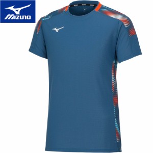 ミズノ MIZUNO メンズ レディース ドライエアロフロー ゲームシャツ ブルーネイビー 62JAA001 17 半袖 トップス ゲームウェア