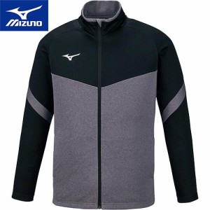 ミズノ MIZUNO メンズ TLソフトニットジャケット チャコール杢×ブラック 32MC1150 07 長袖 アウター フルジップ スポーツ トレーニング