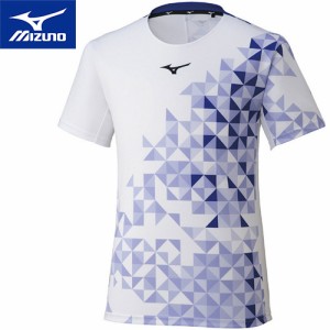 ミズノ MIZUNO メンズ レディース ゲームシャツ ホワイト 62JA1501 01 テニス 半袖 Tシャツ トップス 試合 ゲームウェア